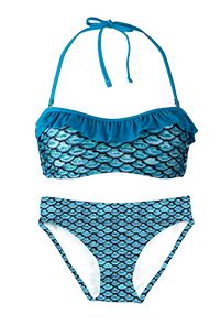 Marianas Tidal Teal Bandeau Bikini Set Finfriends