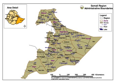 Ethiopia: Somali Region Administrative Boundaries - Ethiopia | ReliefWeb