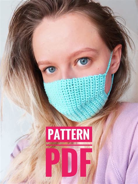 Pattern Crochet Best Breathable Face Mask Pattern Diy Mask Etsy