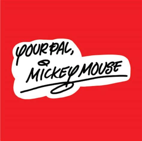 Mickey Mouse Signature Mickey Mouse Signature Sticker - Etsy