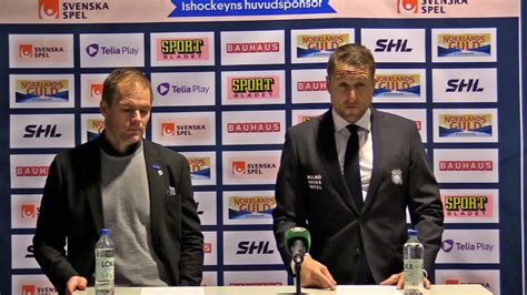 Presskonferens Efter F Rjestad Bk Malm Redhawks Youtube