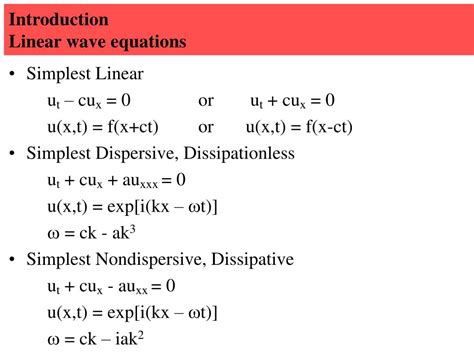 PPT II Nonlinear Wave Equations PowerPoint Presentation Free