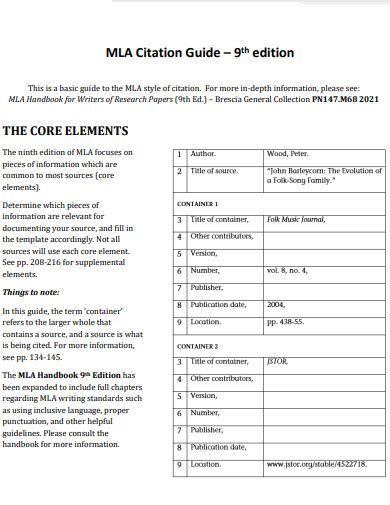 26+ MLA 9 Format Examples in PDF | Examples