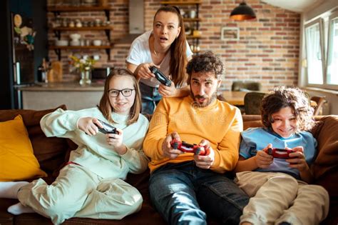 Gaming Console Kids Parents Stock Photos - Free & Royalty-Free Stock Photos from Dreamstime