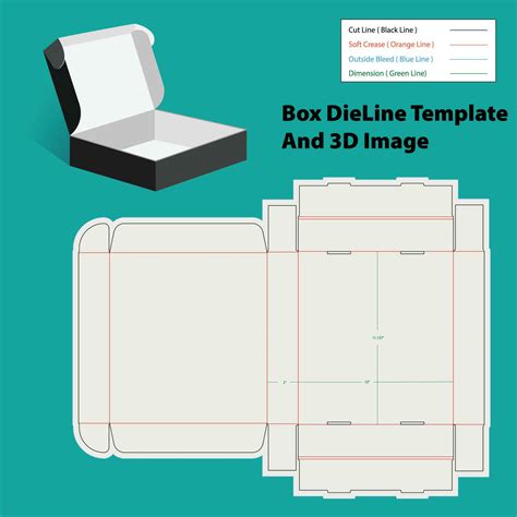 Mailer box, Gift box dieline template, vector design 35911794 Vector