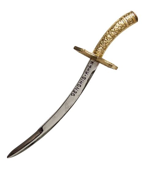 The Sword of Genghis Khan Letter Opener Gold: Buy The Sword of Genghis ...