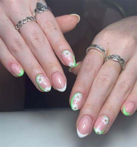 Fresh And Vibrant White And Green Nail Designs For Summer 2023 Morovan