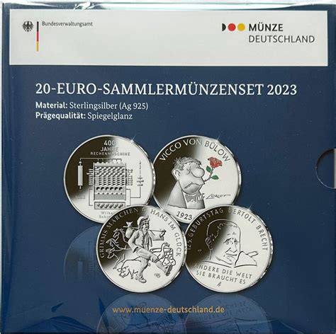 Brd X Euro Sammlerm Nzen Set Spiegelglanz Im Blister