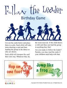 Follow the Leader – Printable Games