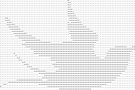 Dove Ascii Art Svg Eps Graphic By Mappingz Creative Fabrica