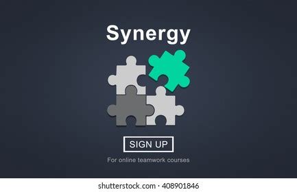 Synergy Teamwork Better Together Collaboration Concept Stock