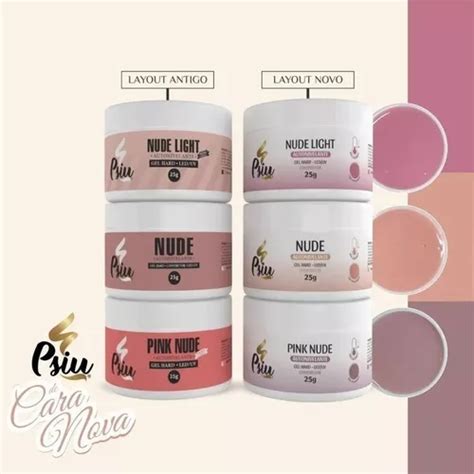 Gel Unha Hard Psiu Nude Light 25 Gr Led Uv Autonivelante MercadoLivre