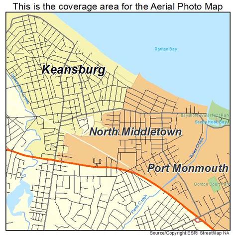 Aerial Photography Map of North Middletown, NJ New Jersey