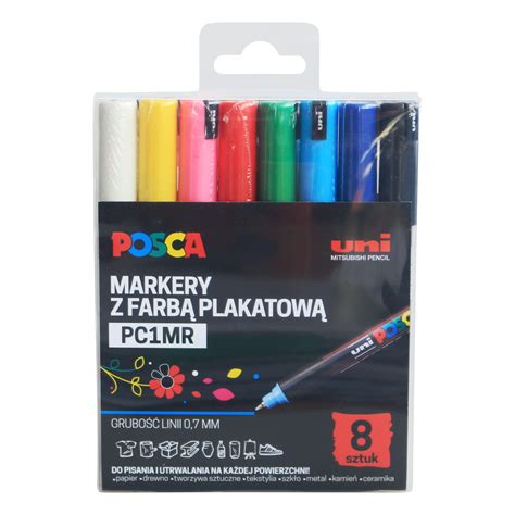 Zestaw Marker W Z Farb Plakatow Uni Posca Pcf P Dzelkowy Op