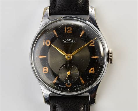 Excellent Vintage Soviet Mechanical Pobeda Wrist Watch Mchz