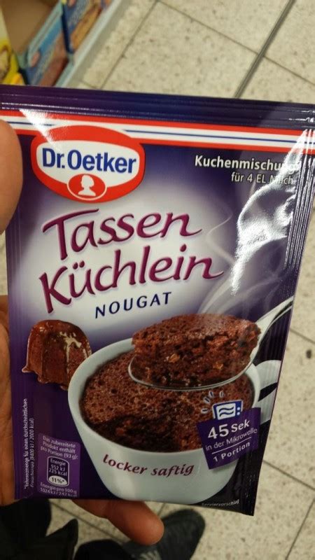 Dr Oetker Tassen Küchlein Nougat Kalorien Nährwerte