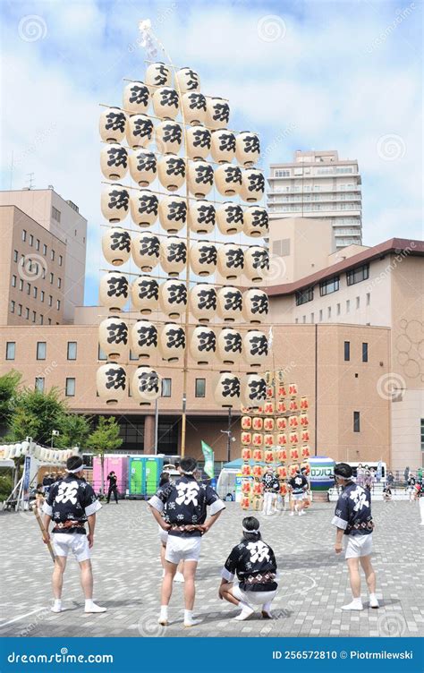 Akita, Akita Prefecture / Japan - August 5, 2022: Kanto Festival or Pole Lantern Festival in ...