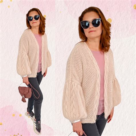 Ravelry Mohair Aran Cardigan Pattern By Natallia Kulikouskaya