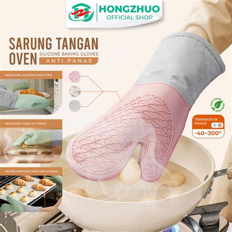 Jual Hongzhuo Sarung Tangan Silikon Anti Panas Cocok Untuk Oven