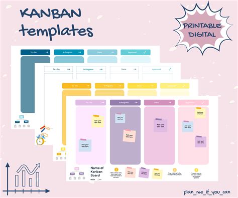 Kanban Board Kanban Planner Printables Digital Kanban Etsy