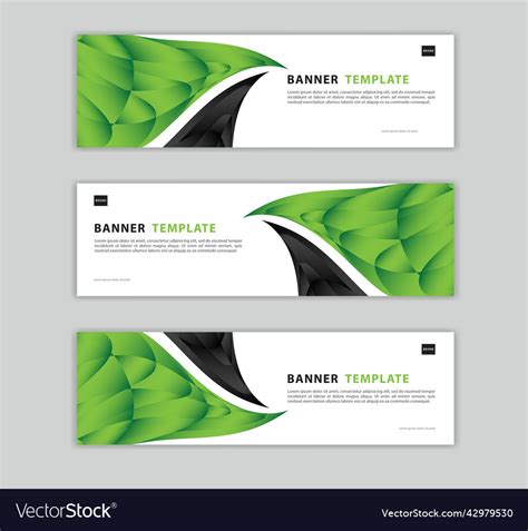 Green banner template Royalty Free Vector Image