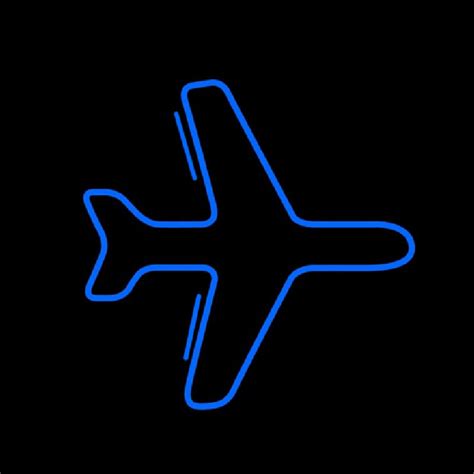 Blue Airplane Logo Neon Sign ️ NeonSignsUS.com®