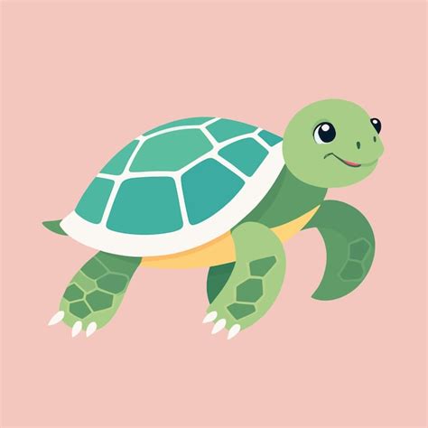 Premium Vector Cute Turtle Tortoise Cartoon Illustration Vector Clipart Design