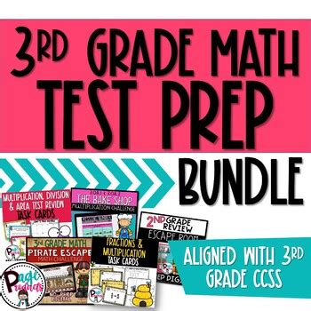 Third Grade Math Test Prep Bundle By Page Products Tpt