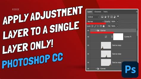 How To Apply An Adjustment Layer To A Single Layer Nothing Below