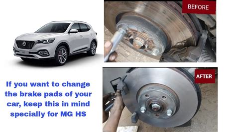 MG HS 2020 2022 Disk Brake Pads Change YouTube