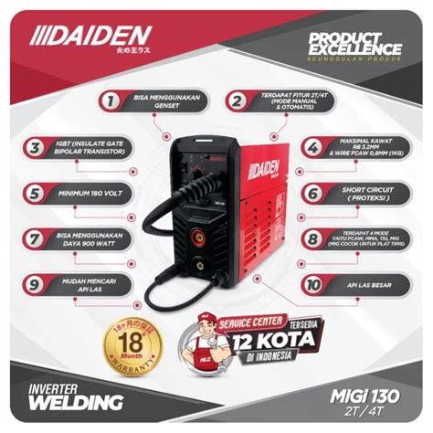 Jual Travo Las Daiden Inverter Welding Igbt Migi T T Shopee