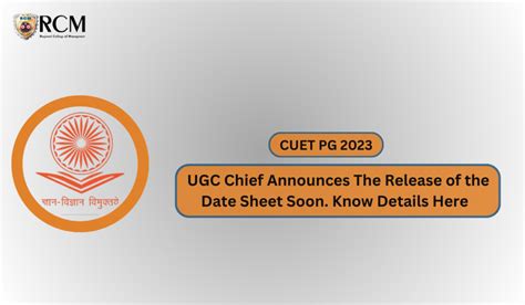 Cuet Pg 2023 Ugc Chief Announces The Release Of The Date Sheet Soon