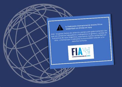 La Federación Internacional de Actores FIA en solidaridad con artistas