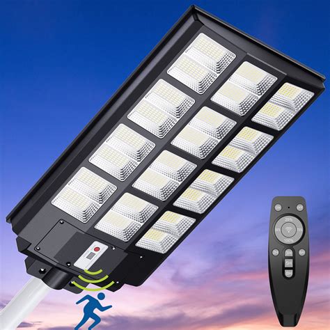 Jackyled 300w Solar Street Light Outdoor 30000 Lumens Solar Flood Lights With Motion Sensor For