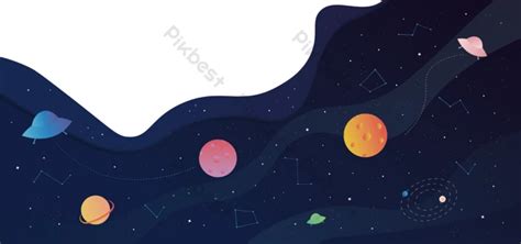 Cosmic Space Dark Blue Cartoon Background | AI Free Download - Pikbest