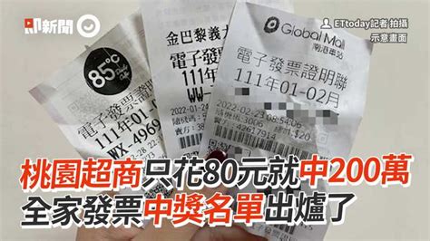 桃園超商只花80元就中200萬 全家發票中獎名單出爐了 播吧boba Ettoday新聞雲