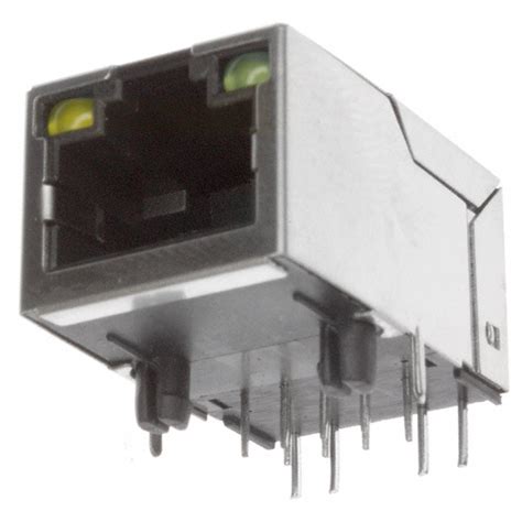 Rj45 Modular Jack With Led Transformer Right Pcb Mount Manufacturer And Supplier Kls