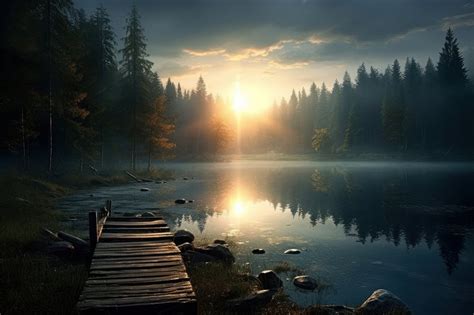 Lake Landscape Sunlight Outdoors Premium Photo Rawpixel