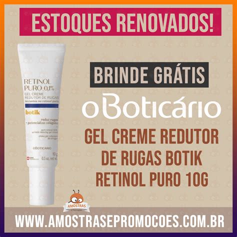 ESTOQUE RENOVADO Brinde Grátis O Boticário Gel Creme Redutor de Rugas