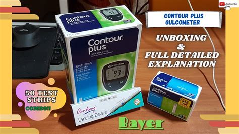 Bayer Contour PLUS Gulcometer With 50 Test Strips Unboxing Full