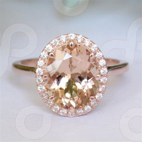 Oval Morganite Ring - Etsy