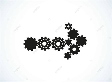 Cogwheel Arrow Industry Progress Arrows Vector Industry Progress