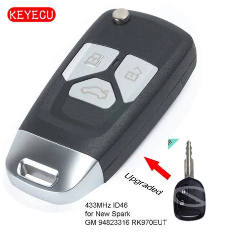 Keyecu Upgraded Flip Replacement Remote Key Fob Mhz Id Chip B For