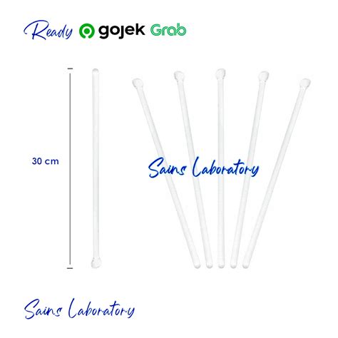 Jual Spatula Kaca Batang Pengaduk Kaca Glass Rod Stirrer Spatel Kaca 30