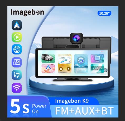 10 26 Imagebon K9 Dash Cam 2K ADAS Wireless CarPlay Android Auto Car