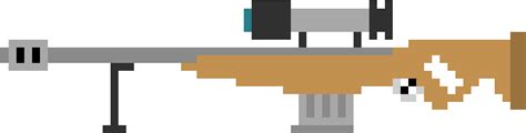 Sniper Rifle Pixel Art Sniper Rifle 880x310 Png Download