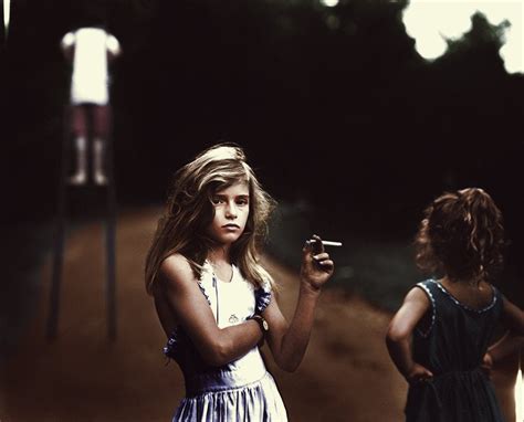 Sally Mann S Daughter Jessie Mann Holding A Candy Cigarette In 1989 Colorized [1000x807] U