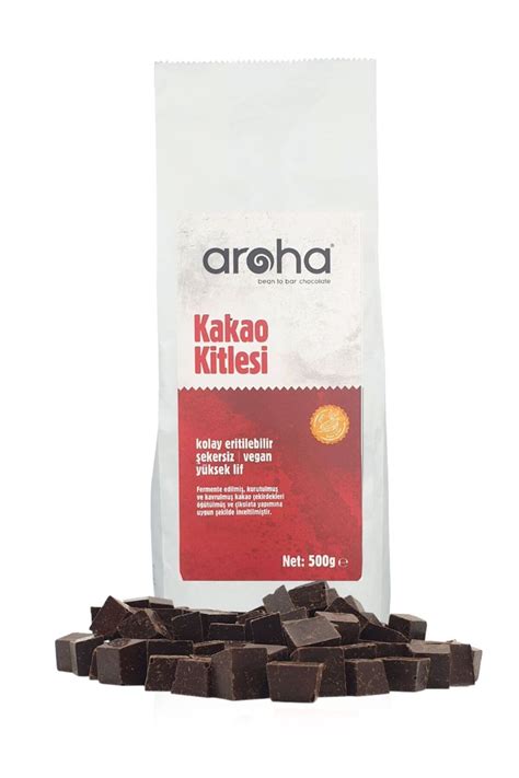 AROHA Şekersiz Vegan Glutensiz Kakao Kitlesi 100 KAKAO 500 gr Fiyatı