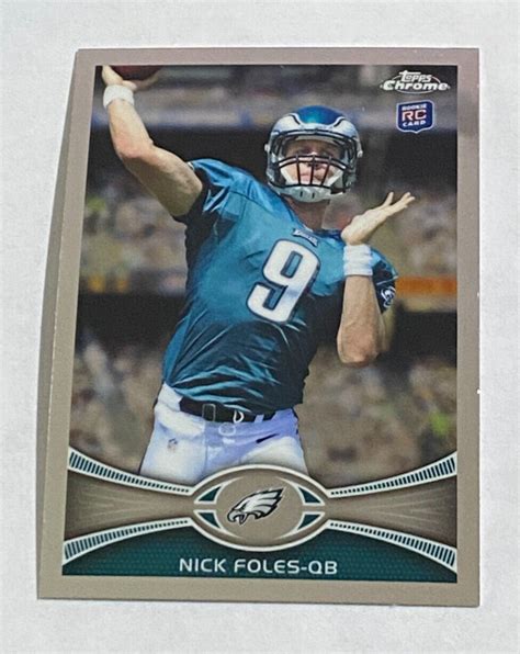 2012 Topps Chrome Rookie Card 153 Nick Foles Philadelphia Eagles EBay