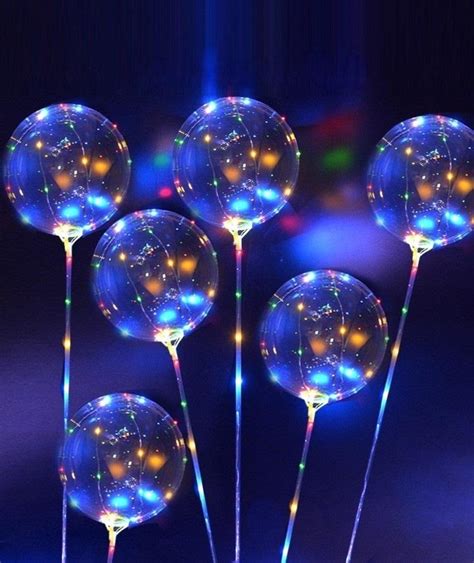 10 Globos Gigante Con Luces Led Fiestas Cotillon Video Silverled